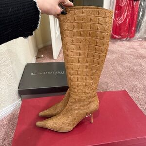 Escada Embossed Boots